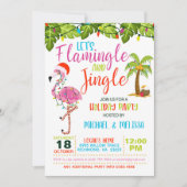 Flamingle & Jingle Feiertag Einladung - WH (Vorderseite)