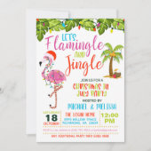 Flamingle & Jingle Weihnachten im Juli Einladung (Vorderseite)