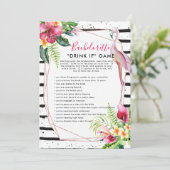 Flamingle Junggeselinnen-Abschied Game | Trinken S Einladung (Stehend Vorderseite)