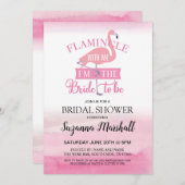 Flamingle mit mir Brautparty laden Flamingo ein Einladung (Vorne/Hinten)