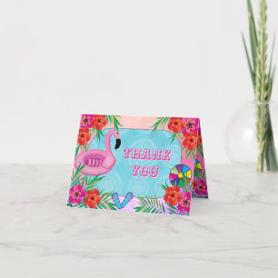 Flamingle Rosa Blumen Geburtstagsfeier Danke schön
