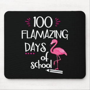 Flamingo 100 fantastische Tage der Schule 100. Tag Mousepad