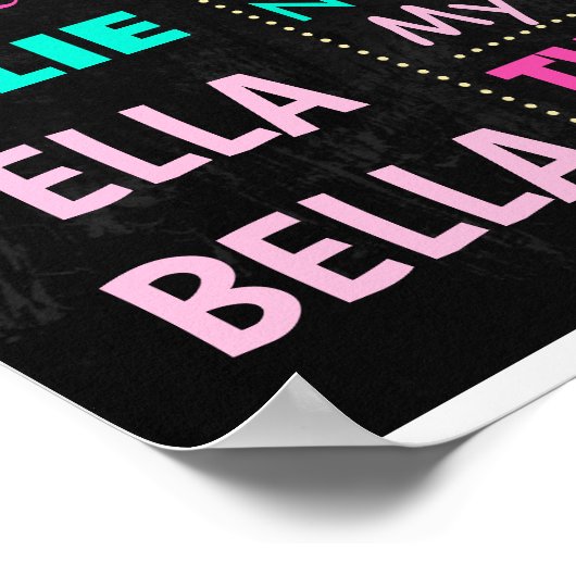 Flamingo 10. Geburtstag Kalkboard Schild Poster (Ecke)