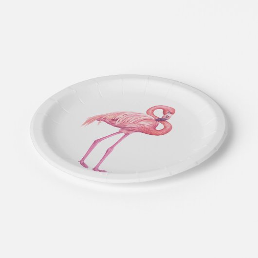 Flamingo 2 pappteller (Schrägansicht)