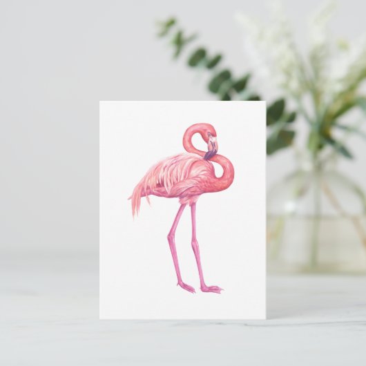 Flamingo 2 postkarte (Stehend Vorderseite)