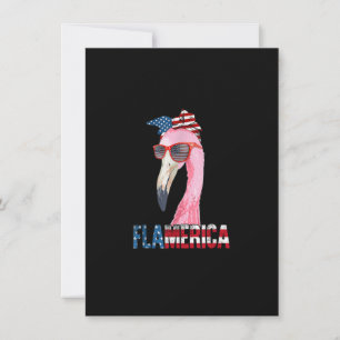 Flamingo 4. Juli Flamerica Patriotic American Einladung