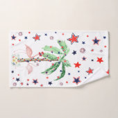Flamingo 4. Juli Handtuch (Handtuch)