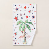 Flamingo 4. Juli Handtuch (Handtuch)