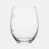 Flamingo 50. Geburtstag Custom Party Weinglas Ohne Stiel (Links)