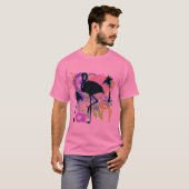 Flamingo-abstrakte Silhouette T-Shirt (Vorne ganz)