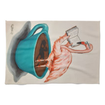 Flamingo Absurdi-tea towel