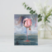Flamingo ACEO Postcard Postkarte (Stehend Vorderseite)