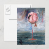 Flamingo ACEO Postcard Postkarte (Vorne/Hinten)