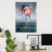 Flamingo ACEO Print Poster (Heimbüro)
