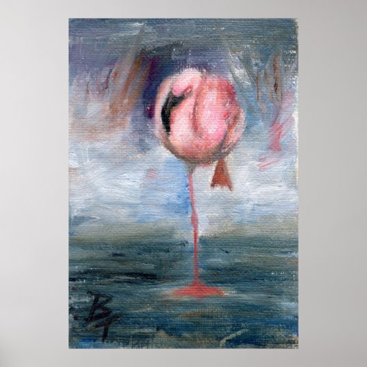 Flamingo ACEO Print Poster (Vorne)