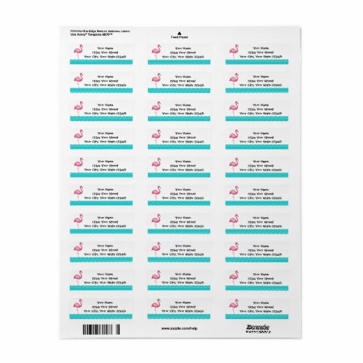 Flamingo Address Label (Vorne)