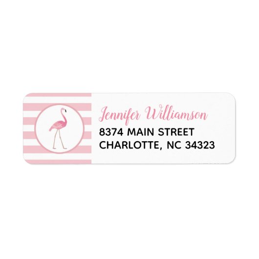 Flamingo Address Labels (Vorne)