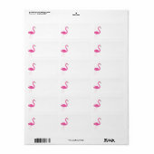 Flamingo Address Labels Adressaufkleber (Vorne)
