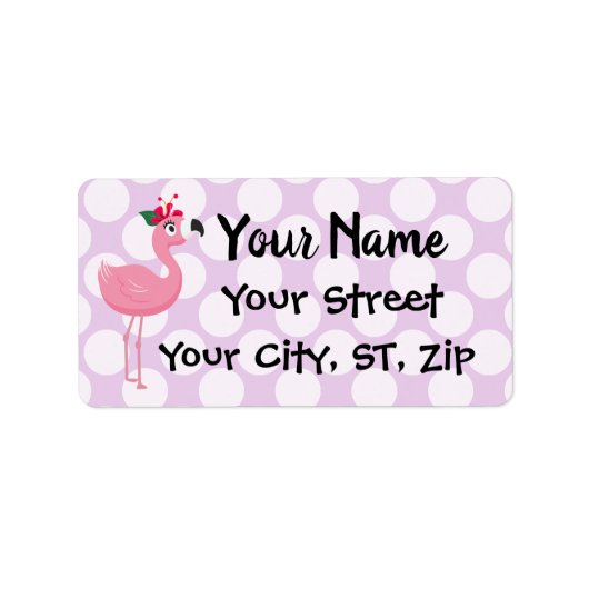 Flamingo Adressaufkleber (Vorne)