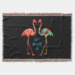 Flamingo   Akzeptieren Sie Liebe Autism Flamingo Decke