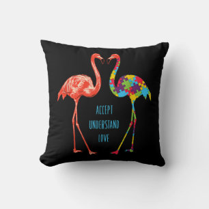 Flamingo Akzeptieren Sie Liebe Autism Flamingo Kissen