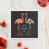 Flamingo | Akzeptieren Sie Liebe Autism Flamingo Serviette (Beispiel)