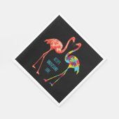 Flamingo | Akzeptieren Sie Liebe Autism Flamingo Serviette (Ecke)
