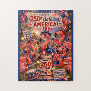 Flamingo Alles Gute zum 250. Geburtstag Amerika 4. Puzzle