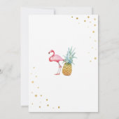 Flamingo Aloha 21. Geburtstag Party Einladen jedes Einladung (Rückseite)