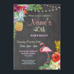 Flamingo Aloha 40. Geburtstag Party laden jedes Al Einladung<br><div class="desc">Flamingo ANY AGE Geburtstagsparty einladen. ÄNDERN SIE DEN TEXT,  UM IHREN PARTY- & Rückdrucktitel ANZUG.</div>