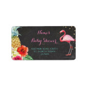Flamingo Aloha Baby Showadresse Labels Stickers Adressaufkleber (Vorne)