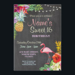 Flamingo Aloha Sweet 16 16. Geburtstagsparty Einla Einladung<br><div class="desc">Flamingo JEDES ALTER Geburtstagsparty einladen. 
ÄNDERN SIE DEN TEXT,  UM IHR PARTY- & Rückseite im Lieferumfang . Siehe passende Elemente in der Flamingo Aloha Package Kollektion.</div>