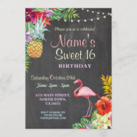 Flamingo Aloha Sweet 16 16. Geburtstagsparty Einla
