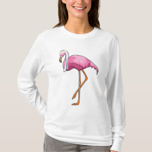 Flamingo als Braut mit Schleier T-Shirt