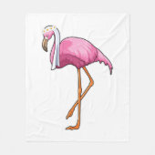 Flamingo als Brücke mit Veil Fleecedecke (Vorderseite)
