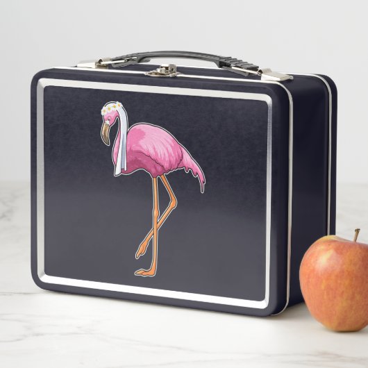 Flamingo als Brücke mit Veil Metall Brotdose (Beispiel)