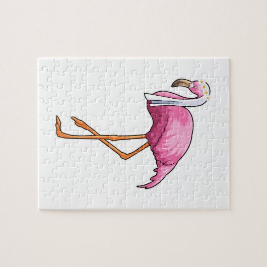 Flamingo als Brücke mit Veil Puzzle (Horizontal)