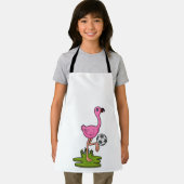 Flamingo als Fußballspieler mit Fußball Schürze (Insitu)