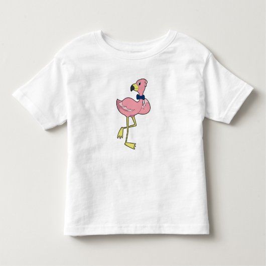 Flamingo als Gentleman mit Krawatte Kleinkind T-shirt (Vorderseite)