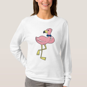 Flamingo als Gentleman mit Krawatte T-Shirt