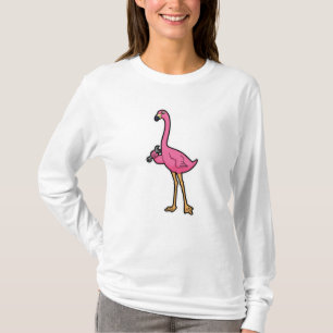 Flamingo als Mechaniker mit Wrench T-Shirt