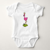 Flamingo als Prinzessin mit Krone Baby Strampler (Vorderseite)