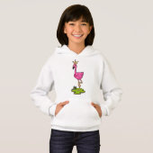 Flamingo als Prinzessin mit Krone Hoodie (Vorne ganz)