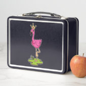 Flamingo als Prinzessin mit Krone Metall Brotdose (Beispiel)