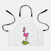 Flamingo als Prinzessin mit Krone Schürze (Vorderseite)