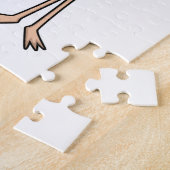 Flamingo als Rentner mit Hat Puzzle (Seite)