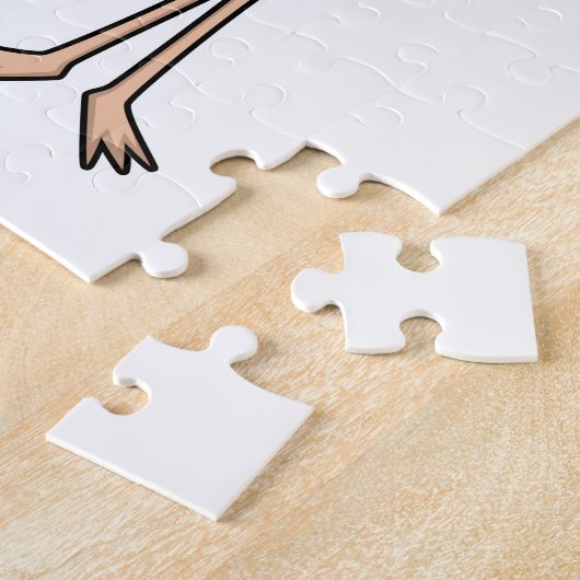 Flamingo als Rentner mit Hat Puzzle (Seite)