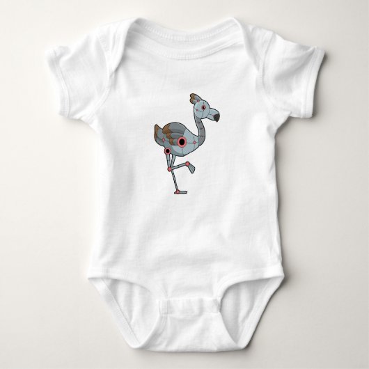 Flamingo als Robot Baby Strampler (Vorderseite)
