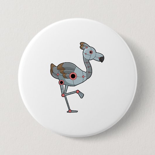 Flamingo als Robot Button (Vorderseite)
