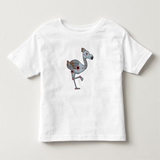 Flamingo als Robot Kleinkind T-shirt (Vorderseite)